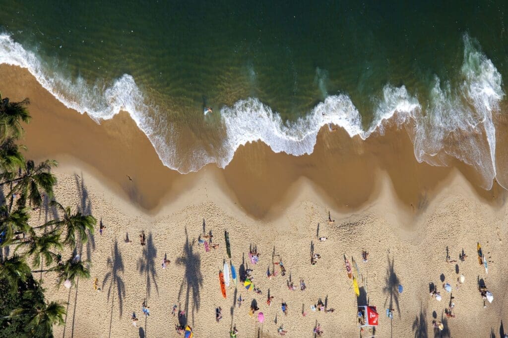 aerial view of beach