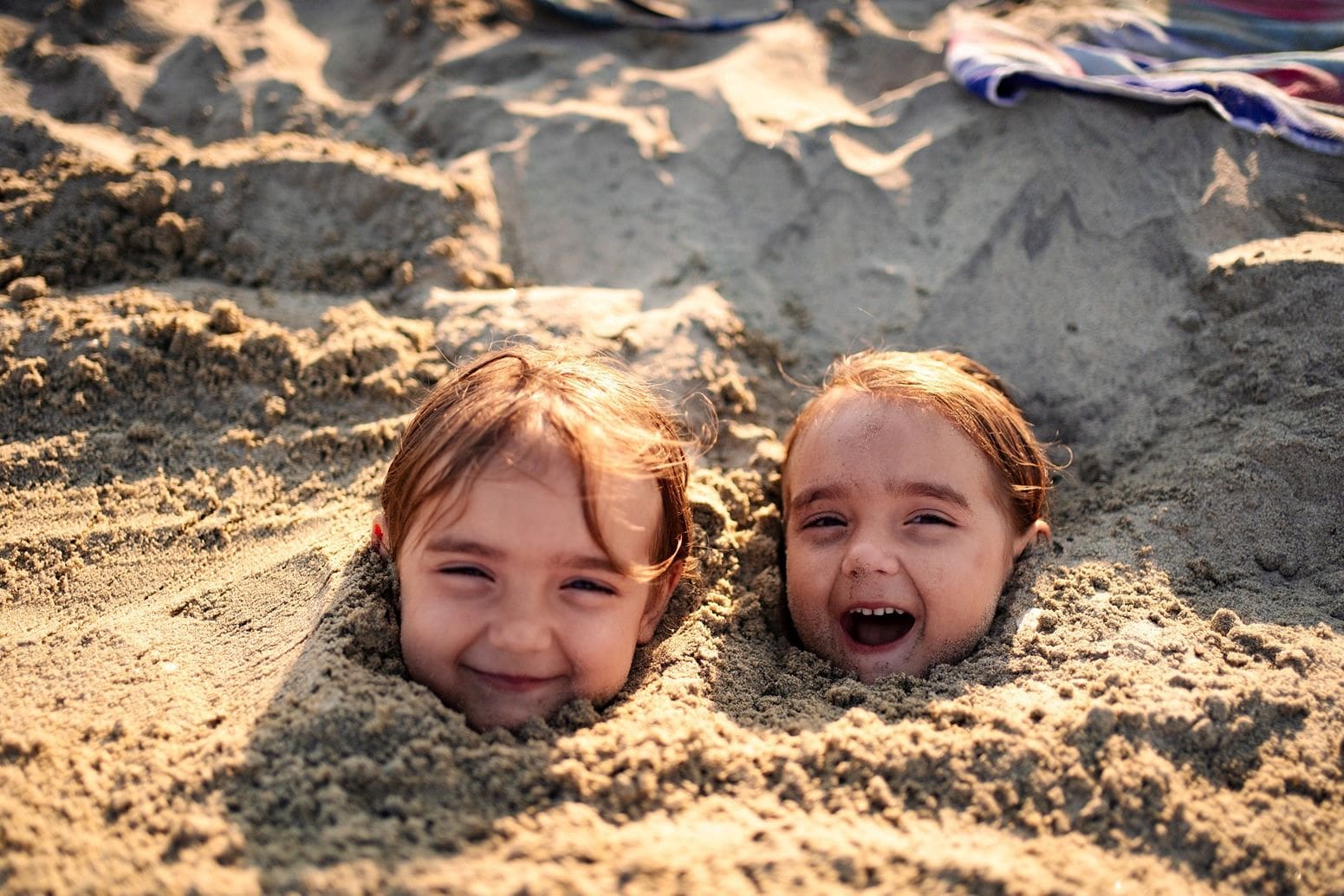 sisters in sand