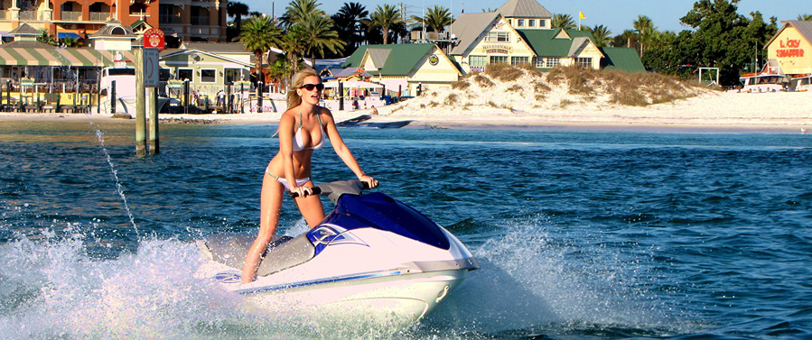 woman on jet ski