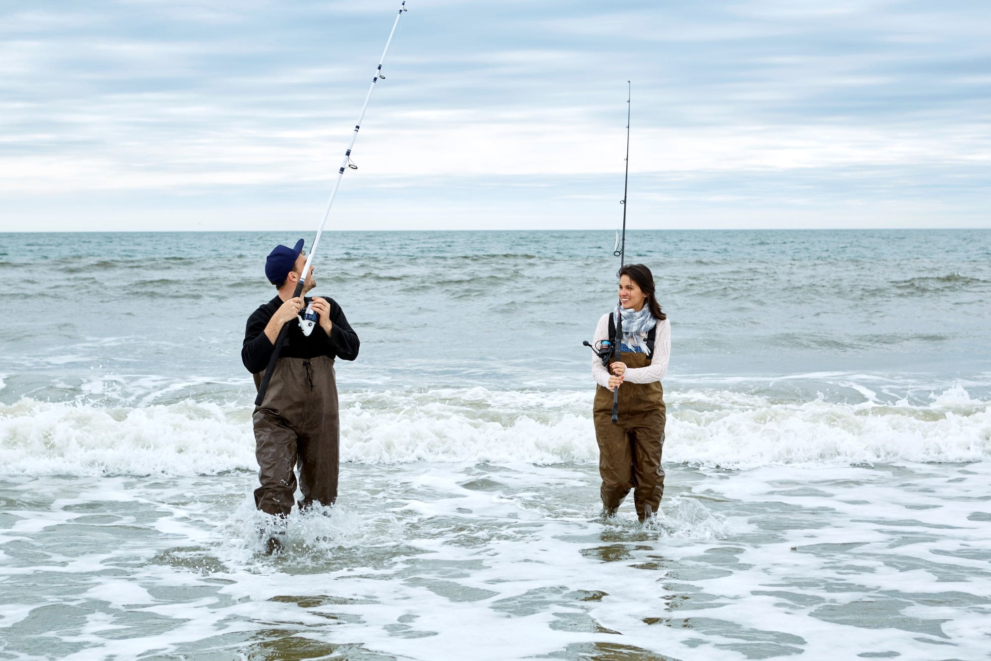 a couple fishing